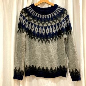 Massimo Dutti Nordic print lopi sweater size S